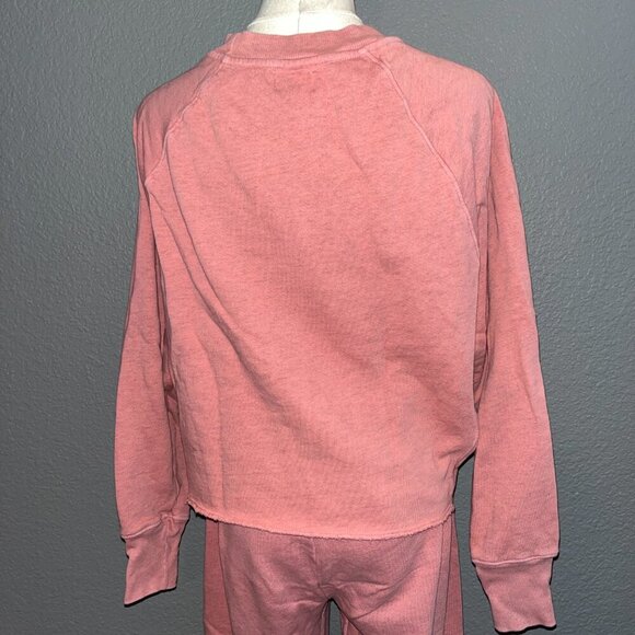 ANTHROPOLOGIE SUNDRY "Merci" SWEATSUIT CROPPED SWEATSHIRT & SWEATPANTS Sizes 1/0 - Picture 5 of 16